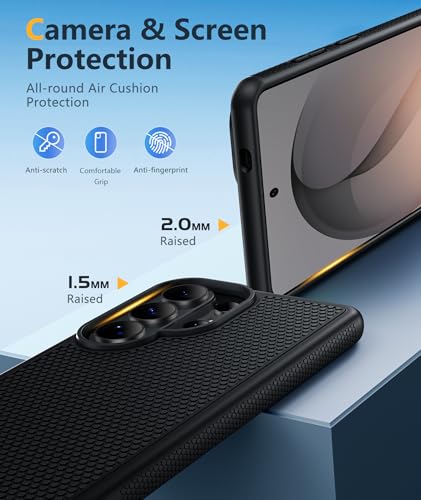 Image of FNTCASE for Samsung Galaxy S26 Ultra Case: Military Grade Drop Protection, 14ft Drop Tested, Screen Protector Included, Anti-Slip Anti-Fingerprint TPU Shockproof Phone Case Cover (Black)