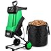 MASTLOUFUL Elektro-Gartenhäcksler 2400W, bis 39 mm Aststärke, 4500 U/min, 50-L-Fangsack, Stopfer und Räder für Äste, Zweige, Baumschnitt und Gartenabfälle