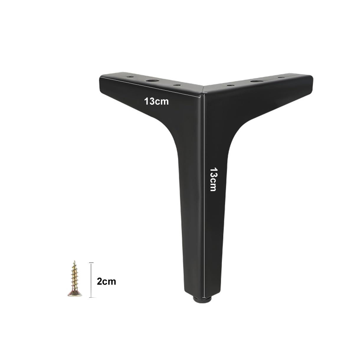 Hniuyun 4 Pcs Metal Furniture Legs, Modern Style Furniture Sofa Legs, Heavy Duty Replacement Legs for Bookshelf Cabinet, Desk - Image 2