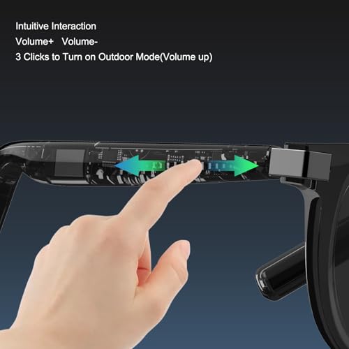 Image of Smart Glasses with Wear Detection Auto On /Off Outdoor Mode | Polarized Smart Sunglasses with Bluetooth Speaker, Noise Reduction, Athletic /Outdoor UV Protection and Voice Control, Unisex