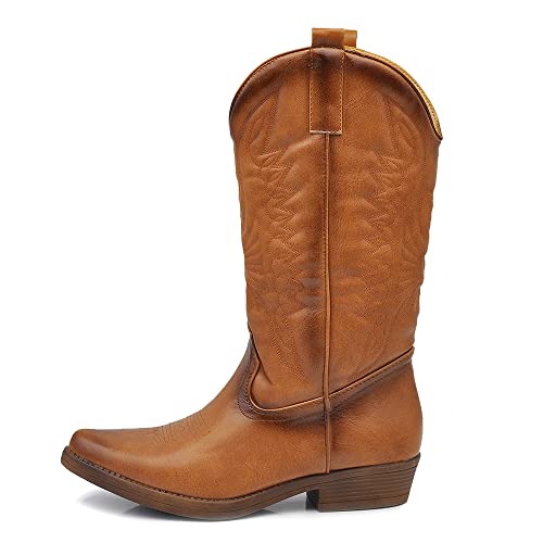 IF Fashion Cowboy Western Scarpe da Donna Stivali Stivaletti Punta Qua...