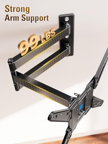 Image of Mounting Dream Long Arm TV Wall Mount for Most 26-65 Inch TVs Full Motion | 30 inch Long Extension TV Mount Swivel and Tilt, Full Motion Wall Mount TV Bracket Fit Max VESA 400x400mm,Up to 99 lbs, MD2286-M
