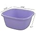 Jekiyo 16 Qt Purple Wash Basin, Large Plastic Tubs, 2-Pack