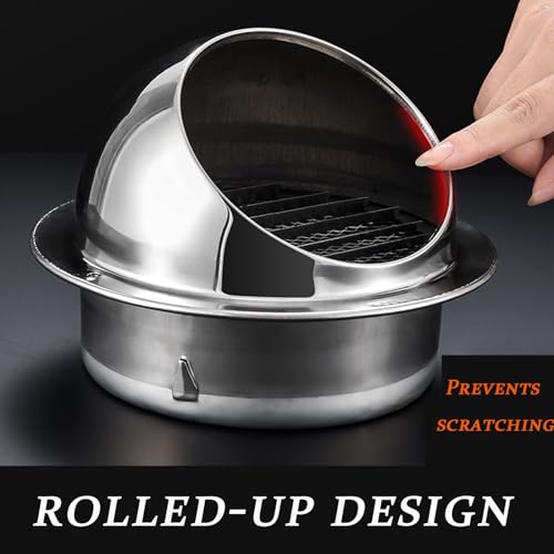 Cache-grille d'aération contre l'humidité avec maille de protection en inox 14.7cm - 3