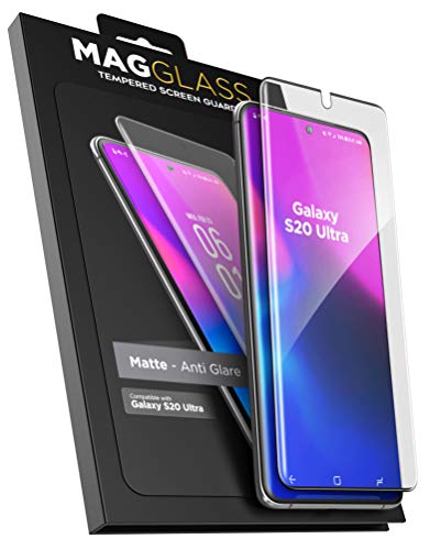 Magglass Galaxy S20 Ultra Matte Screen Protector (Fingerprint Resistant/Bubble Free) Anti Glare Tempered Glass Guard for Samsung S20 Ultra 6.9