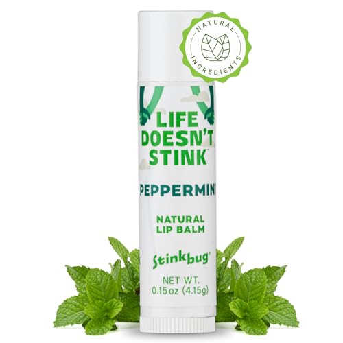Stinkbug Natural Lip Balm with Jojoba Oil, Coconut Oil and Cocoa Butter - Organic Lip Care Flavored Chapstick for Chapped and Dry Lips, Ideal for Men, Women, Children's 0.15 oz (Peppermint) image 3