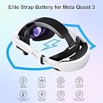 Bracelet de tête de batterie compatible avec Meta Quest 3 & 3S 10000mAh - Batterie Pack Soft Elite Strap pour le poids d'équilibre - Étendre le temps de jeu, améliorer l'immersion, les accessoires de batterie à charge rapide