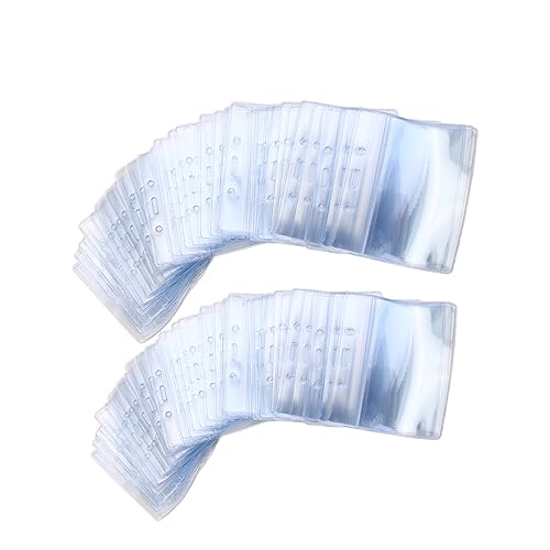 Porte-badges horizontaux étanches transparents avec fermeture zip pour carte d'identité x300