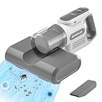 Bed Vacuum Cleaner, 12KPa Rechargeable Handheld UV Vacuum Cleaner with HEPA Filter, 2 Modes Effectively Clean Up for Pillows, Sheets, Mattresses, Sofas, Plush Toys and Other Fabric Surfaces