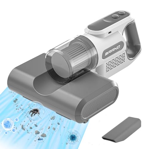 Bed Vacuum Cleaner, 12KPa Rechargeable Handheld UV Vacuum Cleaner with HEPA Filter, 2 Modes Effectively Clean Up for Pillows, Sheets, Mattresses, Sofas, Plush Toys and Other Fabric Surfaces A9122