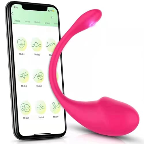 Huevo Vibrador Inalámbrico para Mujer Vibrador de Punto G Huevo de Salto con 9 Frecuencias de Vibración Masturbador Femenino para Adultos con 2 Dados Luminosos Sexuales