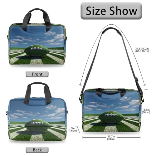 Maletín para portátil 15.6-16" verde pintura fútbol americano miniatura 6