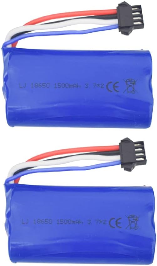 sea jump 2PCS 7.4V 1500mah Lithium Battery for Huanqi 961 962 RC Remote Control Boat UDI902 UDI002 UDI009 AA102 Electric Remote Control Boat 2.4G High Speed Boat Spare Parts