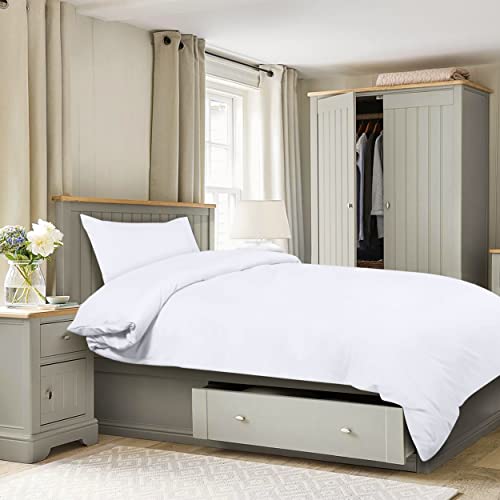 Image of Utopia Bedding Single Duvet Cover, Fitted Sheet with Pillow Case (White)