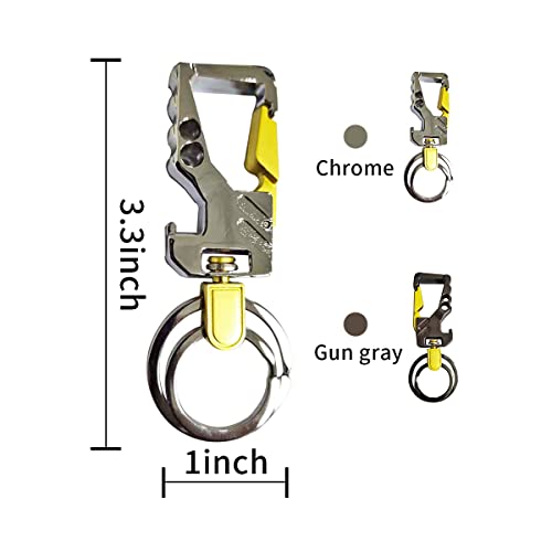 2 Packs Heavy Duty Bottle Opener Keychain, Carabinner Car Key Chains For Men Multifunctional Carabiner Heavy Duty Key Chain With Bottle Opener For Men And Women Heavy Lifting #TOP6