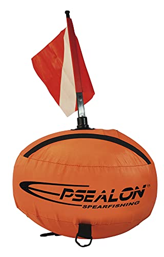 EPSEALON - Bouée Ronde de Signalisation Double Enveloppe - Vessie Interne PVC - Orange - Drapeau Fox Cover