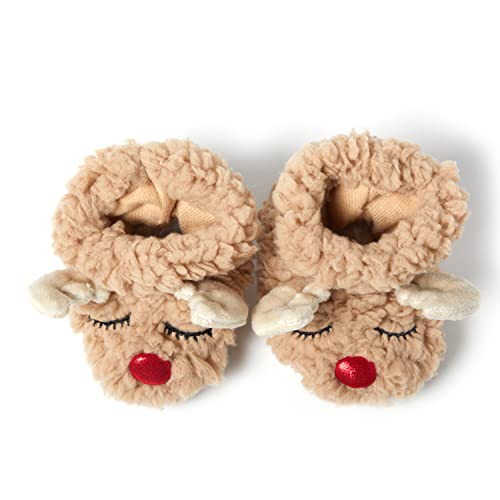 Dearfoams unisex-baby Matching Family Holiday Christmas Reindeer & Turkey Scuff2