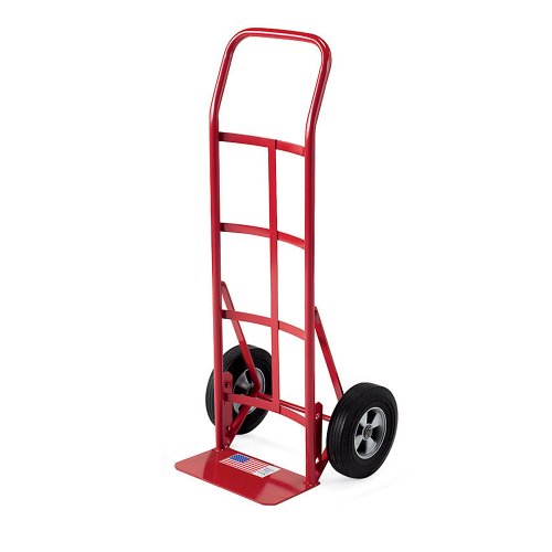 MILWAUKEE Steel Hand Trucks with Continuous Handle, 10" Solid Rubber