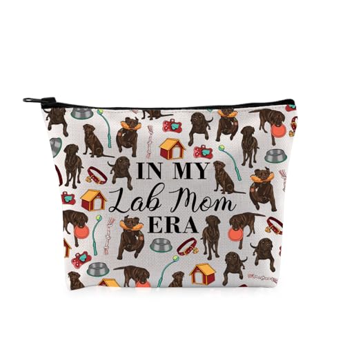 G2TUP Chocolate Labrador Lover Gift - Lab Mom Era Makeup Bag, Cosmetic Bag for Labrador Owner (Lab Mom Era MB)