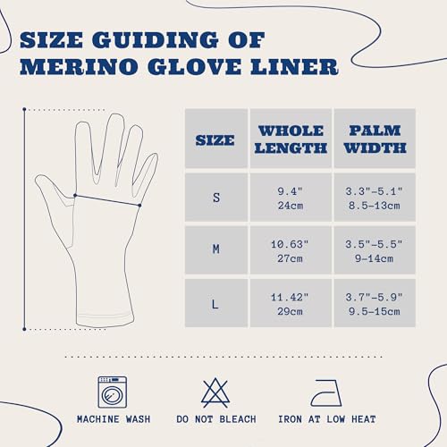 Forro de guantes de lana merino ACUSHLA 100% natural premium 6