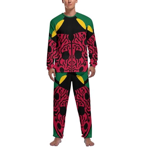Pyjama Homme Coccinelle Ensemble Douceur Pantalon Vêtement de Nuit