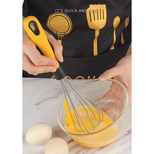 Batidor de Huevos Manual de Silicona Mezclador de Acero Inoxidable Espumador de Leche Batidor de Pasteles Herramienta para Hornear