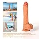 Dildo Sex Spielzeug für die Frau mit 35ml Gleitgel+Fernbedienung, 22cm Vibrator Vibration für Frauen mit 3 Teleskop 9 Stoßfunktion, Penis Dildos Analvibrator mit Starke Saugnapf Sexspielzeug Heizung