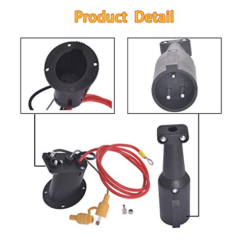 Wflnhb 48V Charger Cord Plug Charger Receptacle Replacement For Club Car Ds Precedent Golf Carts 2000 Up, 101828901, 101802101, 103375501 #TOP4