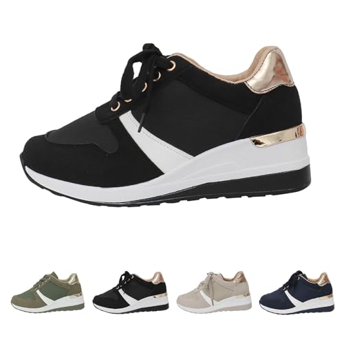 Chaussures de marche antidérapantes femme avec lacets de loisirs légères
