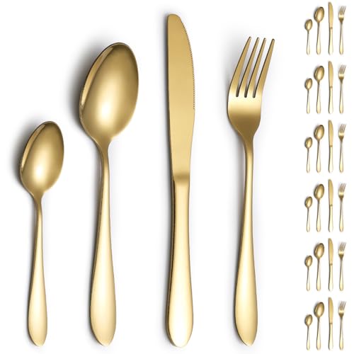 ReaNea 24-Piece Gold Flatware Set