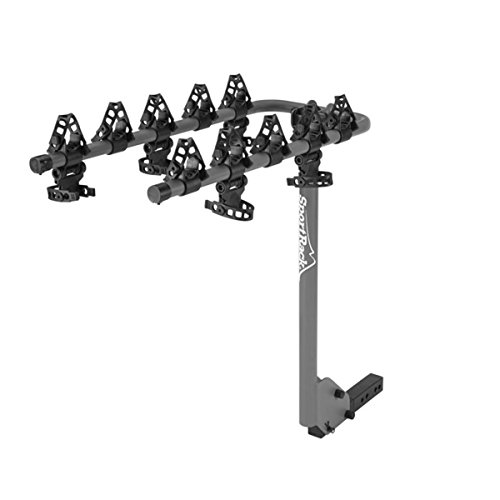 SportRack Ridge 5 Bike Hitch-Mount Bike Rack (2" Receivers Only), Black, 2 inches