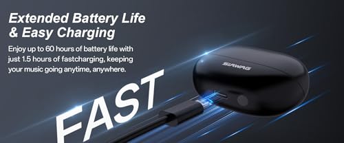 Image of CXPSUE Active Noise Cancelling Earbuds,-42dB Hybrid ANC,Dual Pairing,60-Hour Playtime,IPX5 Water Resistant, Bluetooth 6.0
