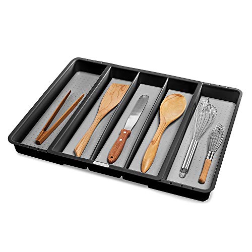 madesmart Expandable Utensil Tray - Granite, 5 Compartment - Image 2