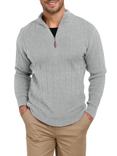 Men's Knit Textured Sweater Slim Fit Pullover