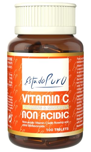 Vitamina C 1000 mg Estado Puro | 100 Comprimidos con Escaramujo y Bioflavonoides Cítricos | Suministro para 3 Meses | Alta Absorción, Suave para el estómago | Vegana, Sin Gluten | Tongil (1)