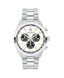 Movado Heritage Series Datron Men's Watch - Swiss Quartz Chronograph Movement, Stainless Steel Link Bracelet - 5 ATM Water Resistance - Sport Luxury Fashion Timepiece for Him - 41mm