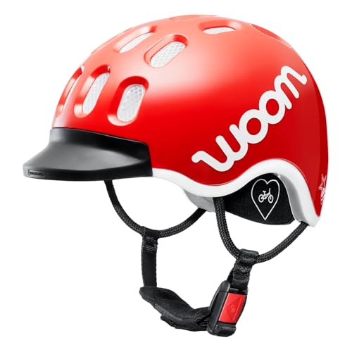 woom Kids’ Bike Helmet, Adjustable Children's Pinch-Free Helmet for Roller Skating & Scooting, Safe Bicycle & Cycling Helmet for Boys & Girls (1-14 Years Old) - Red - Small