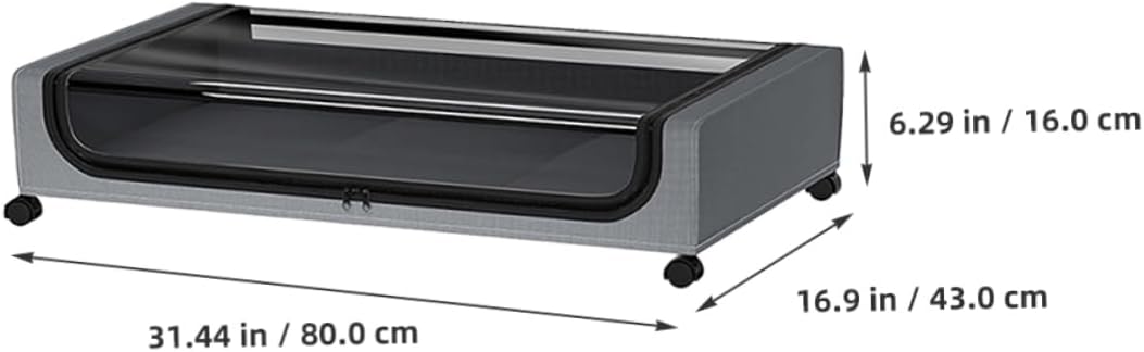 GLEAVI Bed Storage Bin Wheels Capacity Organizer for Clothes Toys and Blankets and Easy to Move Dustproof Design for Maximum Space Utilization