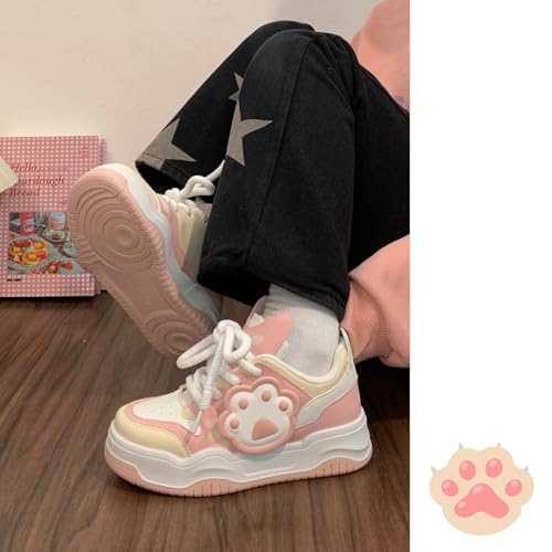 Cat Paw Platform Shoes - Chunky Sneakers for Women, Aesthetic Shoes, Kawaii Y2K Sneakers3