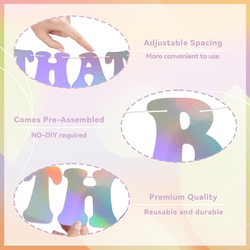 Image of Bach That Ass Up Banner, Pre-Strung, Bachelorette Party Decorations, Boujee Bachelorette Decor Holographic