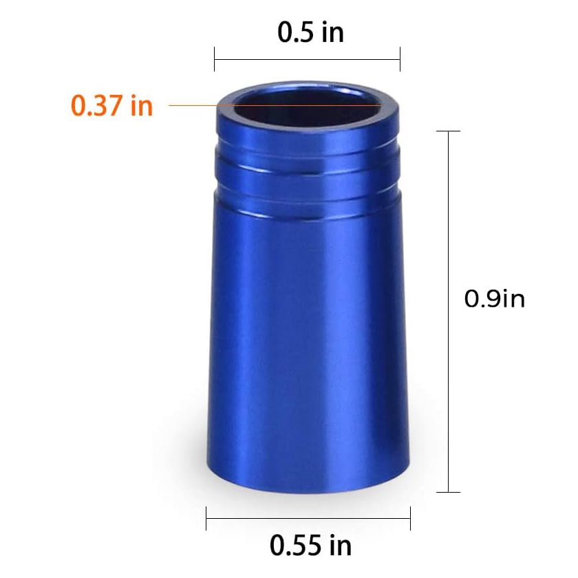 ZDSFSD 12Pcs/Pack Golf Ferrules .370 Aluminum 25mm for Irons Shafts Golf Club Accessories, Blue - Image 4
