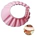 Xiton 1 PC Gorra del visera baño bebé Ajustable Prueba fugas Sombrero del baño bebé Cómodo Protección de la ducha del bebé Sombrero de visera impermeable Para la ducha Bañera Corte de pelo (Rosado)
