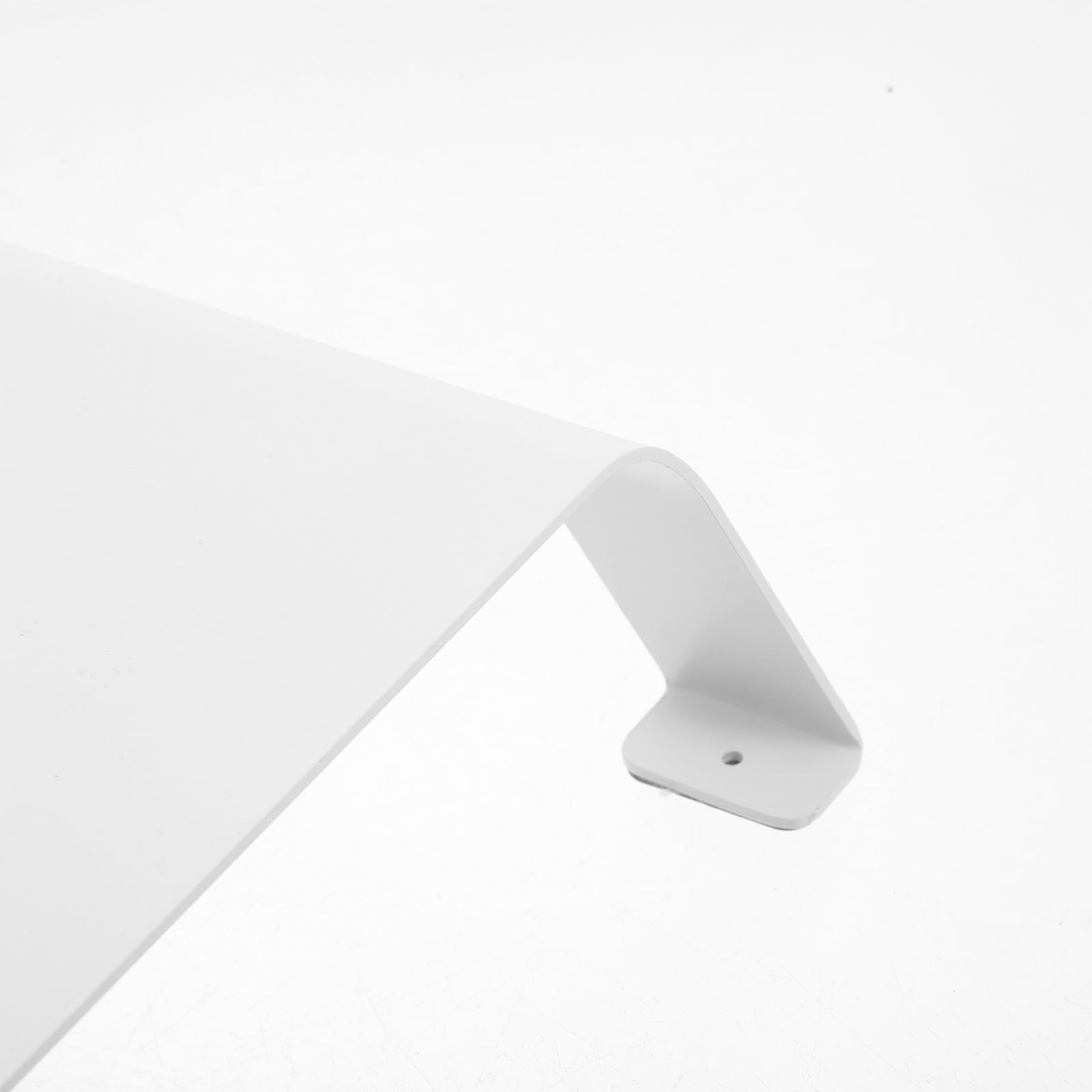 PRETYZOOM Supporto per Monitor Riser, Computer Screen Riser in Lega di Alluminio Bianco Piedini in Silicone, Lo Schermo, per Scrivania, Studenti e Makeup Enthusiasts