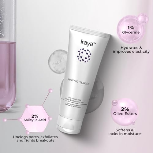 Image of Kaya Clinic Acne Free Purifying Cleanser, Salicylic Acid face wash for pimple-prone, combination, oily skin 50 ml