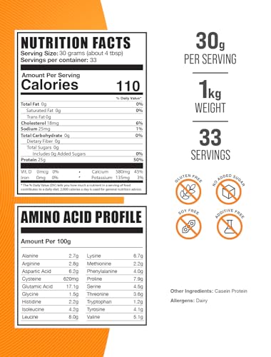 Bulksupplements CASE In Protein Powder - Micellar Casein Powder thumb #1