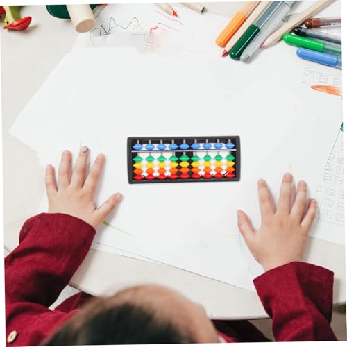 Uonlytech Level Colorful Plastic Abacus with Beads for Arithmetic Learning Lightweight Portable Design for Classroom and Home Math Activities Educational Counting Tool