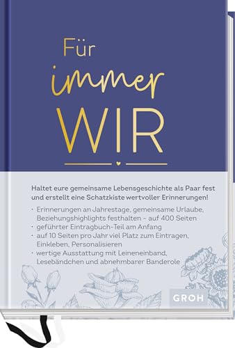 Für immer wir – unsere gemeinsame Geschichte: Originelles Beziehungstagebuch für Paare zum Ausfüllen und selbst Gestalten, 19.99