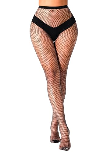 Plus Size Fishnet Tights Stockings Women's High Waist Sexy Pantyhose Stockings for Women2