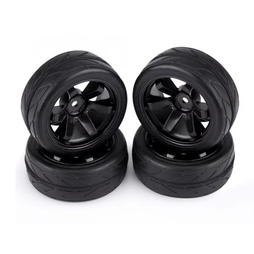 RC�^�C���Z�b�g For Redcat For Exceed For HPI 1/10 4��/�Z�b�gRC�^�C���A�S���^�C���v���X�`�b�N�z�C�[�������t��RC�N���[���[�N���C�~���O�J�[�p�[�c�p(6 Holes)