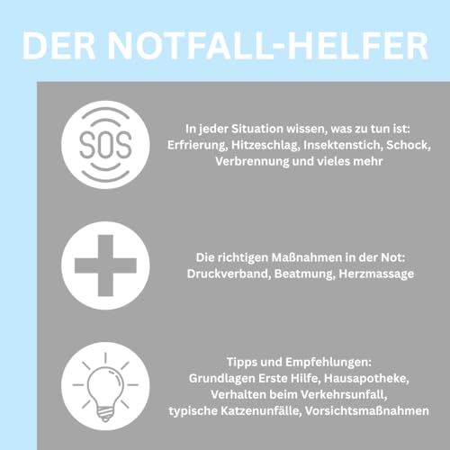 Der Erste-Hilfe-Fächer für Hunde und Katzen | Der Notfall-Helfer im Taschenformat | | Kompakte Hilfe für unterwegs | Hund Ausstattung | Erste Hilfe Hund & Katze | Erstausstattung Hund